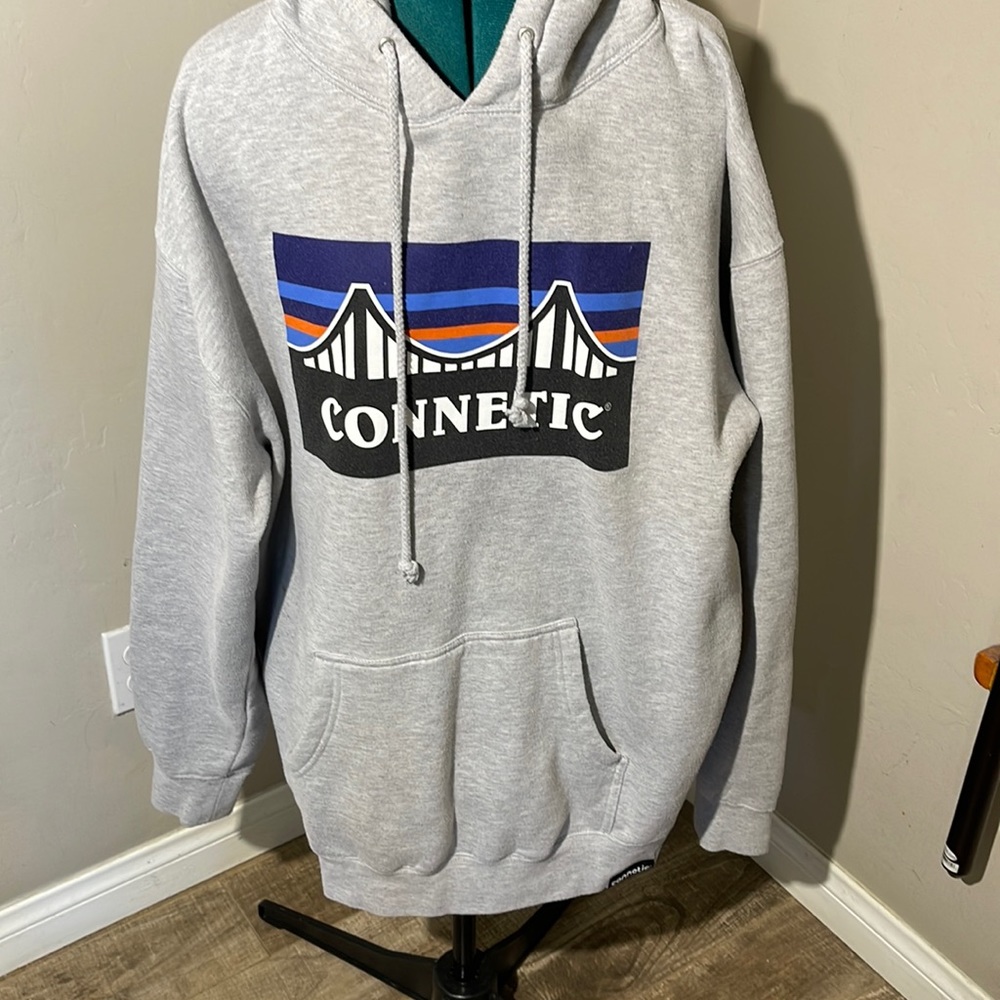 Light Heather Gray Connetic Pullover With Drawstr… - image 1